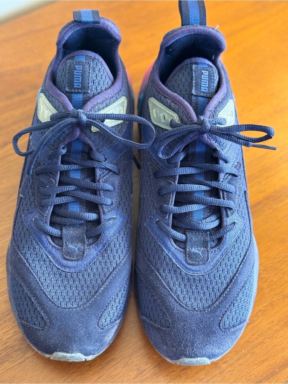 Puma LQDCELL Optic Sheer Blue Pink Sneakers Size 9.5